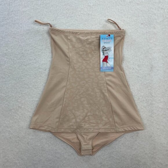 Spanx Other - Assets Red Hot Label Spanx Nude Sleek Slimmers Cheetah Body Tunic Shape-wear L